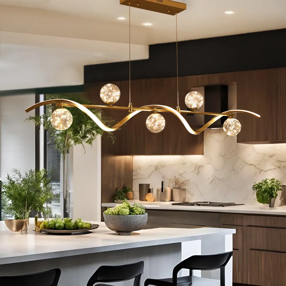 Set Of Two 4-Light LED Linear Dimmable Kitchen Island Lighting — image 22