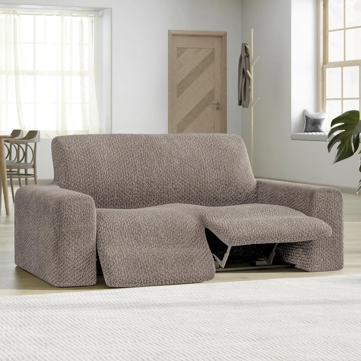 Recliner Loveseat Slipcover - 1-Piece Furniture Protector - Form Fit, Machine Washable -VelvetCollection — image 8