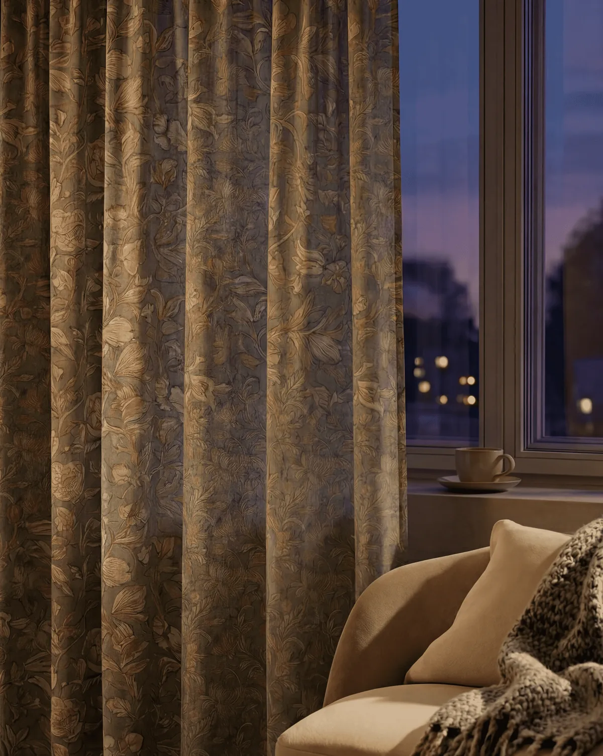 Awake Floral Patterned Sheer Custom Curtain — image 3