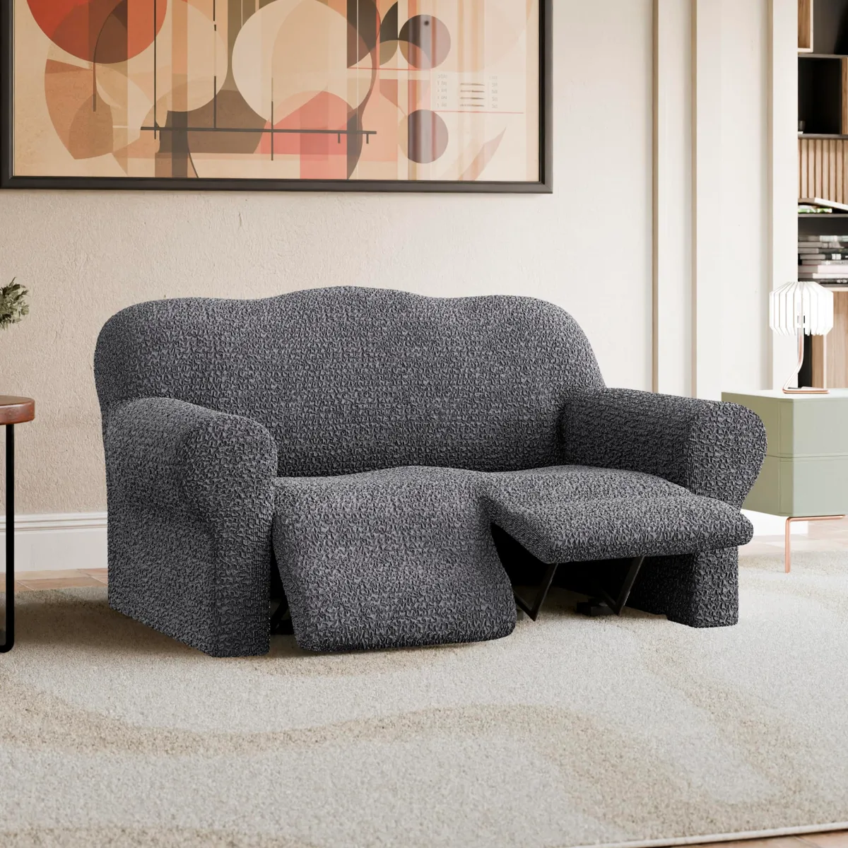 Recliner Loveseat Slipcover - 1-Piece Furniture Protector - Form Fit, Machine Washable - CottonRich Collection — image 10