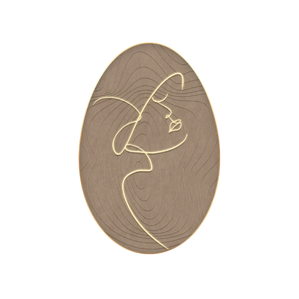 31" Illuminated Abstract Figure Wall Art with Warm LED Backlight, Textured Wall Decor — image 18
