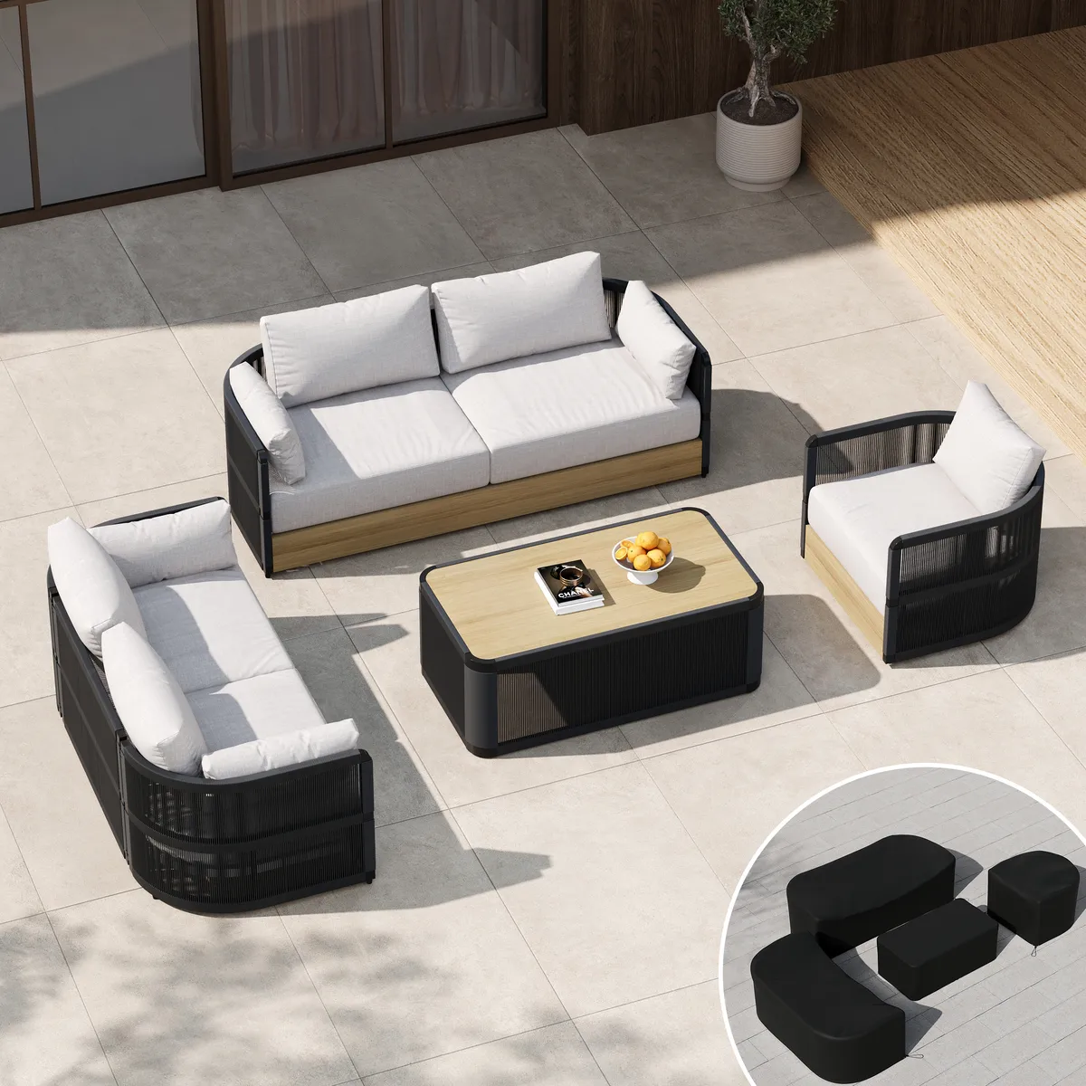 600D Tough Canvas Waterproof Outdoor Patio Furniture Set Covers — image 2