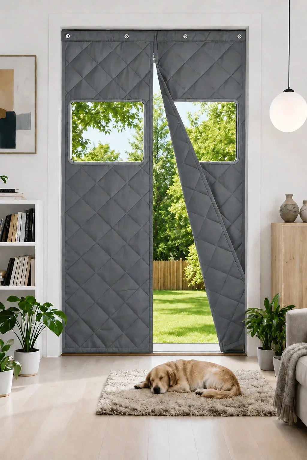 Oxford Thermal Insulated & Soundproof Custom Magnetic Door Curtain with PVC