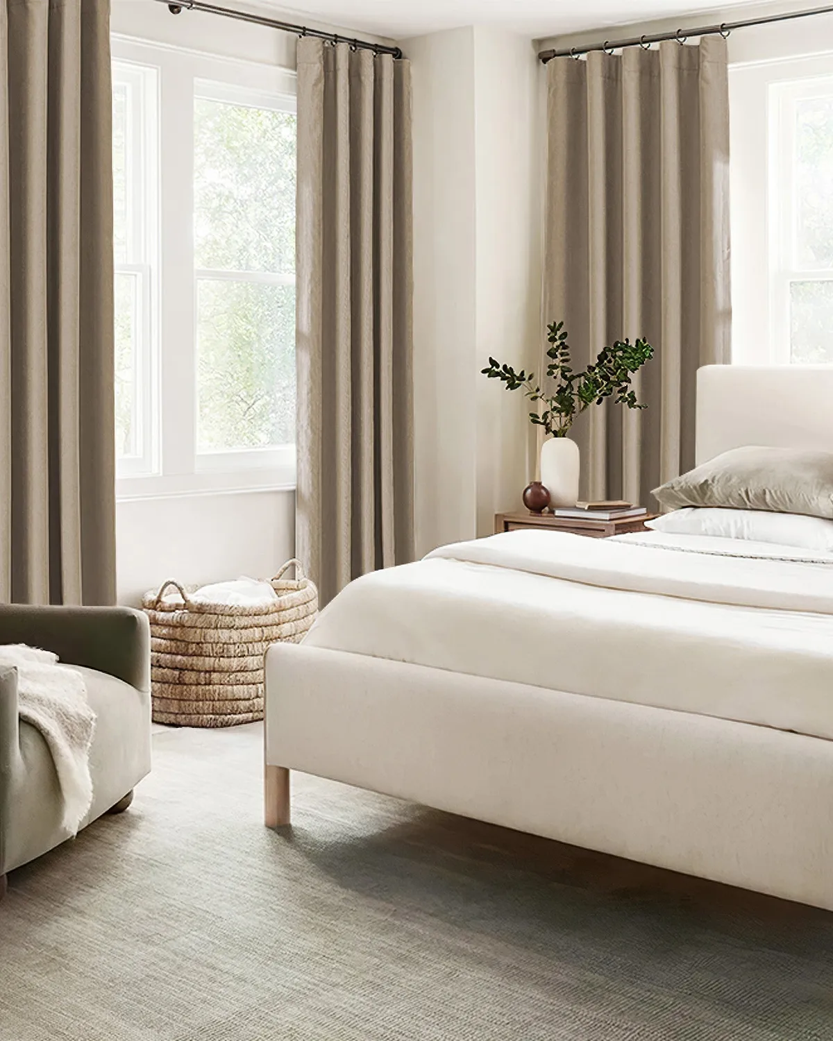 Herringbone 4 Layers Herringbone Chenille Soundproof Thermal 100% Blackout Custom Curtain — image 5