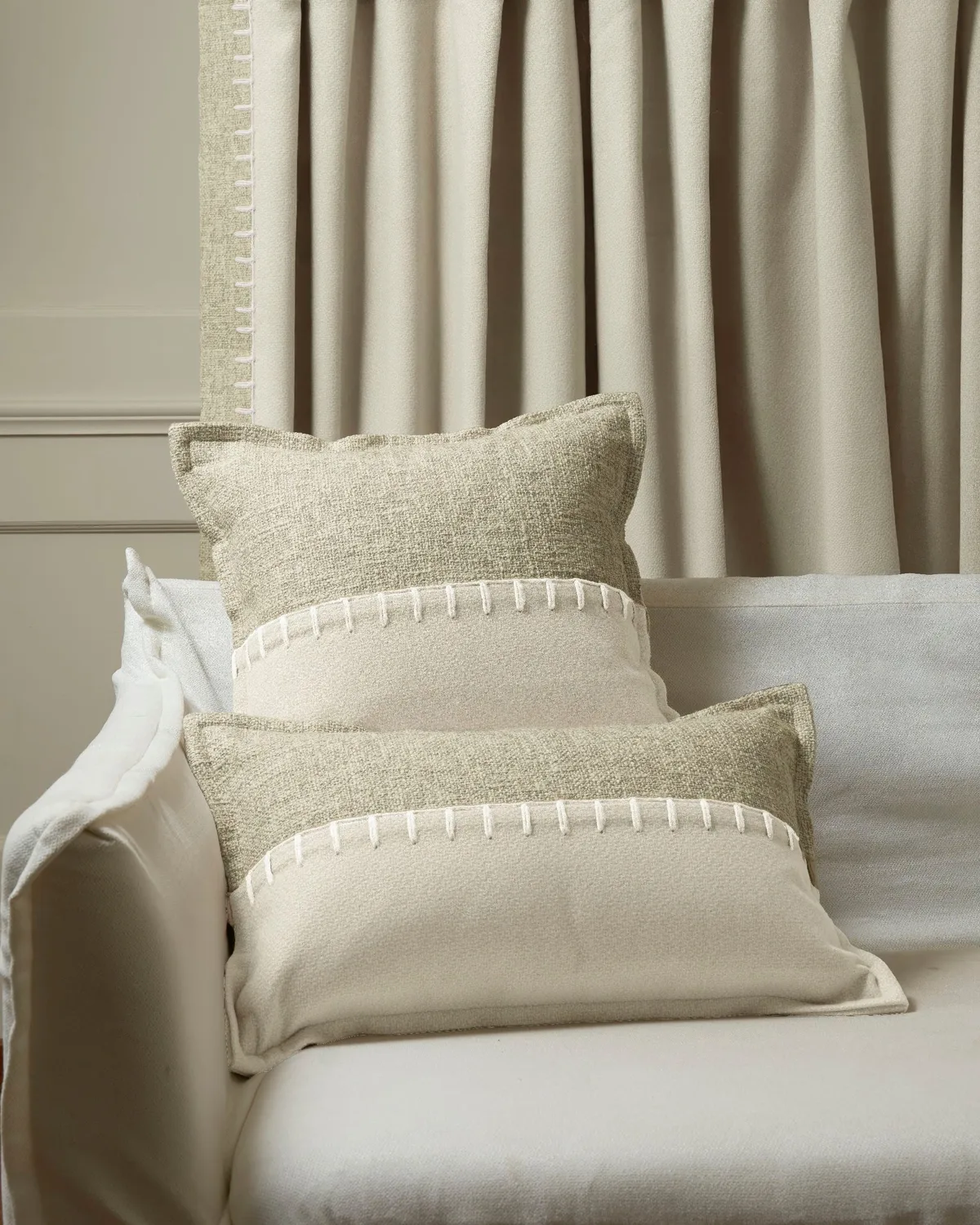 Zane Wool Blend Yarn Stitched Lumbar Pillowcase — image 5