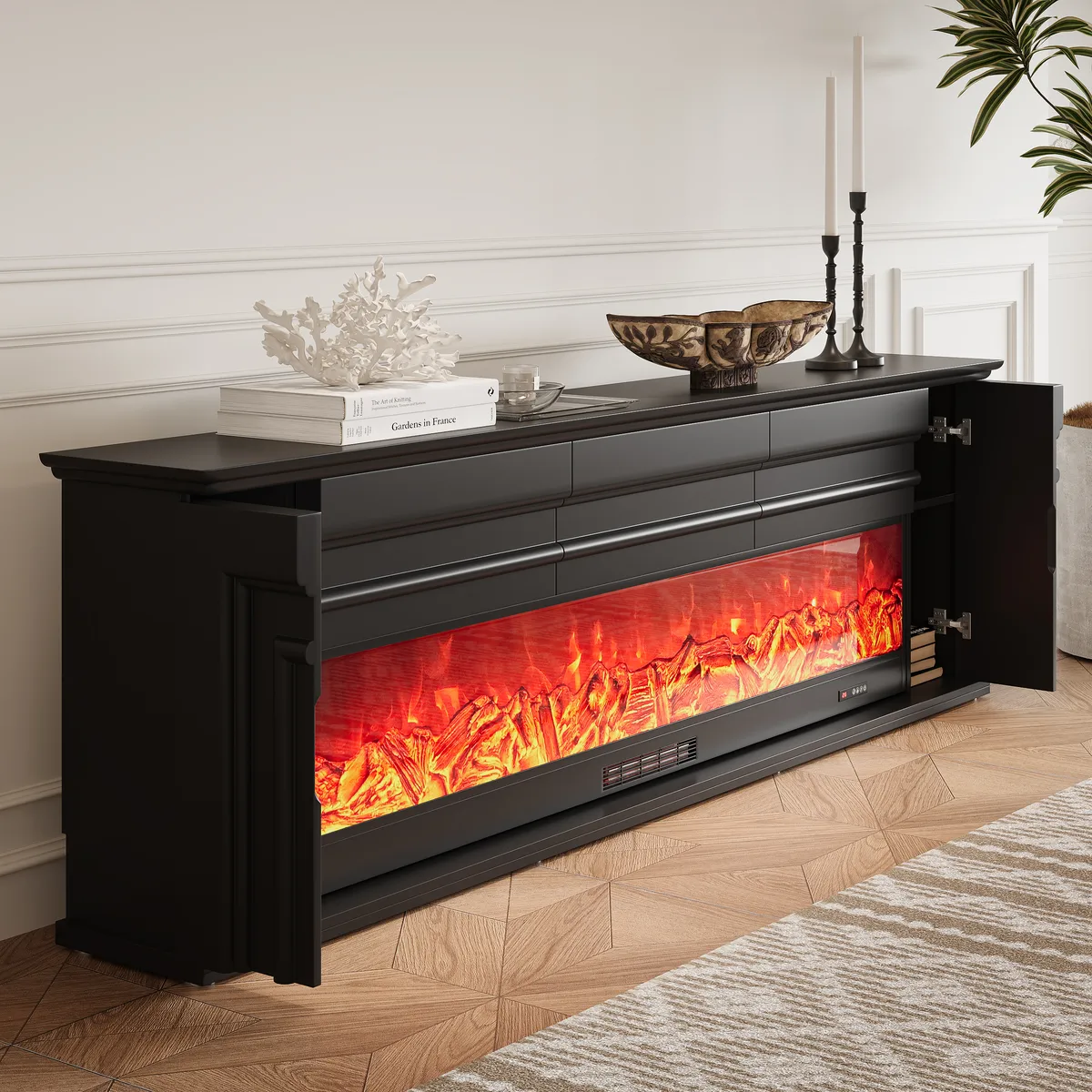 60" Electric Fireplace TV Stand with Remote Control — image 14