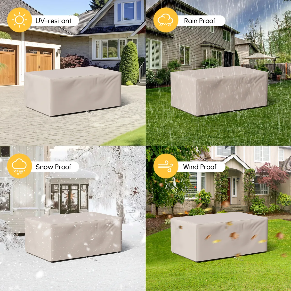 Tevara Outdoor 600D Tough Canvas Waterproof Patio Furniture Covers — image 5