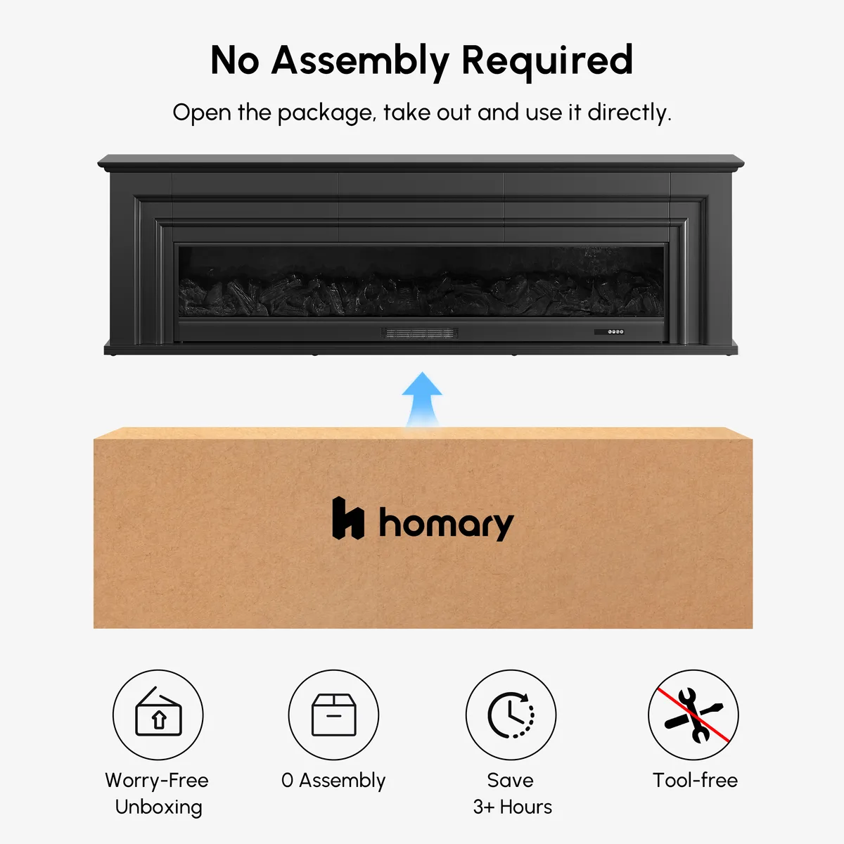 60" Electric Fireplace TV Stand with Remote Control — image 18