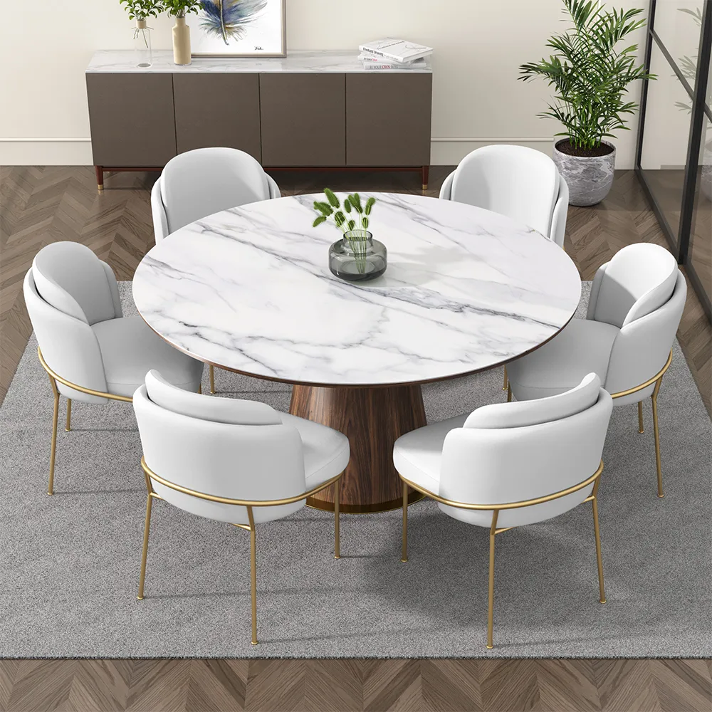 Modern Dining Chair Cotton & Linen with Upholstered Side Kitchen Chairs — image 9