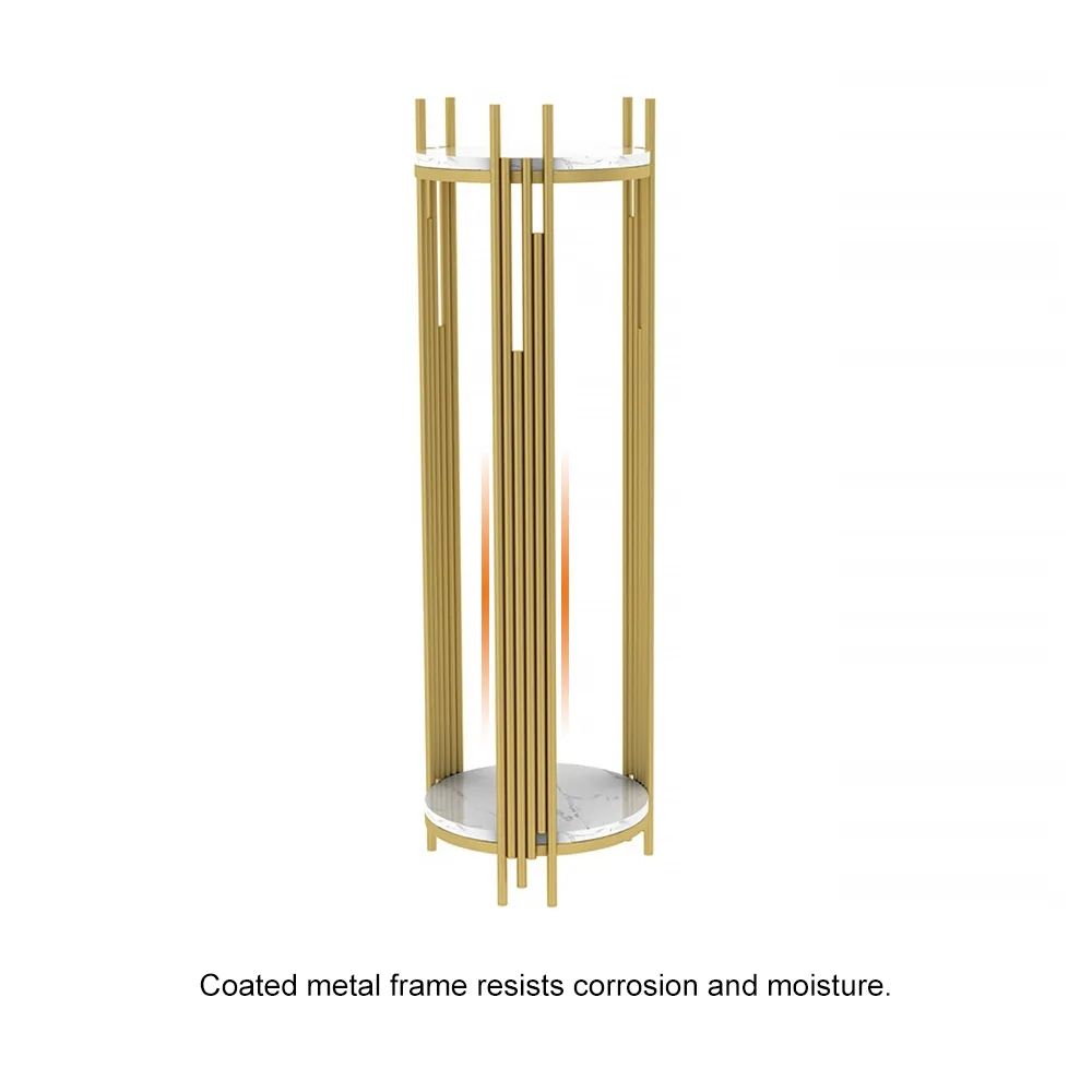 35.4" Tall Metal 2-Tiered Plant Stand Modern Corner Plant Stand Indoor — image 6