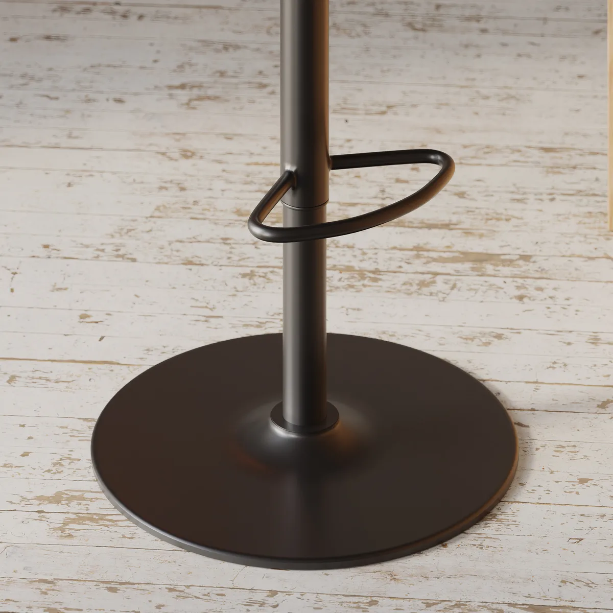 Modern Boucle Adjustable Counter Stool with Swivel Base — image 9