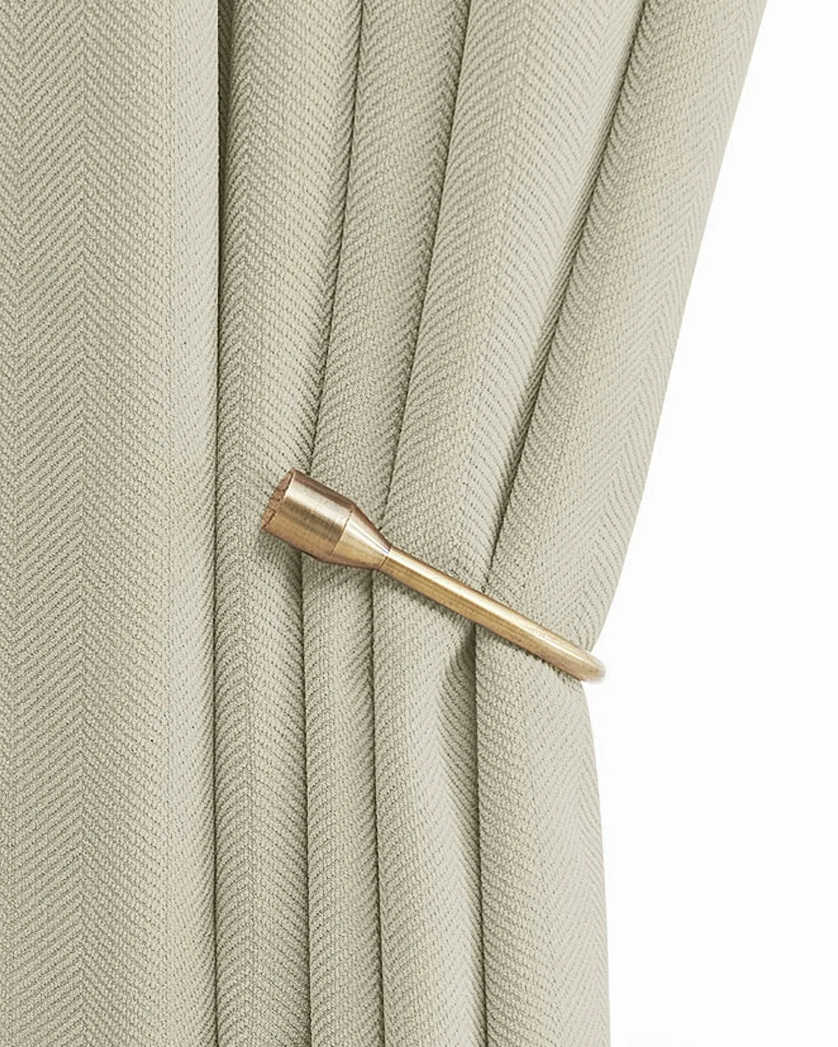 Herringbone 4 Layers Herringbone Chenille Soundproof Thermal 100% Blackout Custom Curtain — image 3
