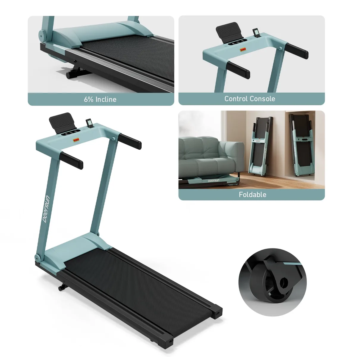 All-New 2026 A1 Pro Move+ 6% Incline Foldable Treadmill——Upgraded Chip & NFC Support | 350Lbs, 10mph — image 15