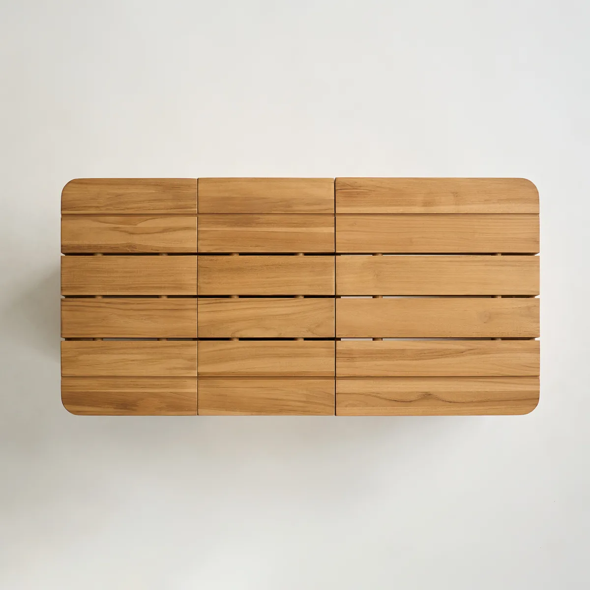 Resaro Modular Teak Wood Patio Coffee Table for Outdoor & Indoor in Natural (15.75" High) — image 9
