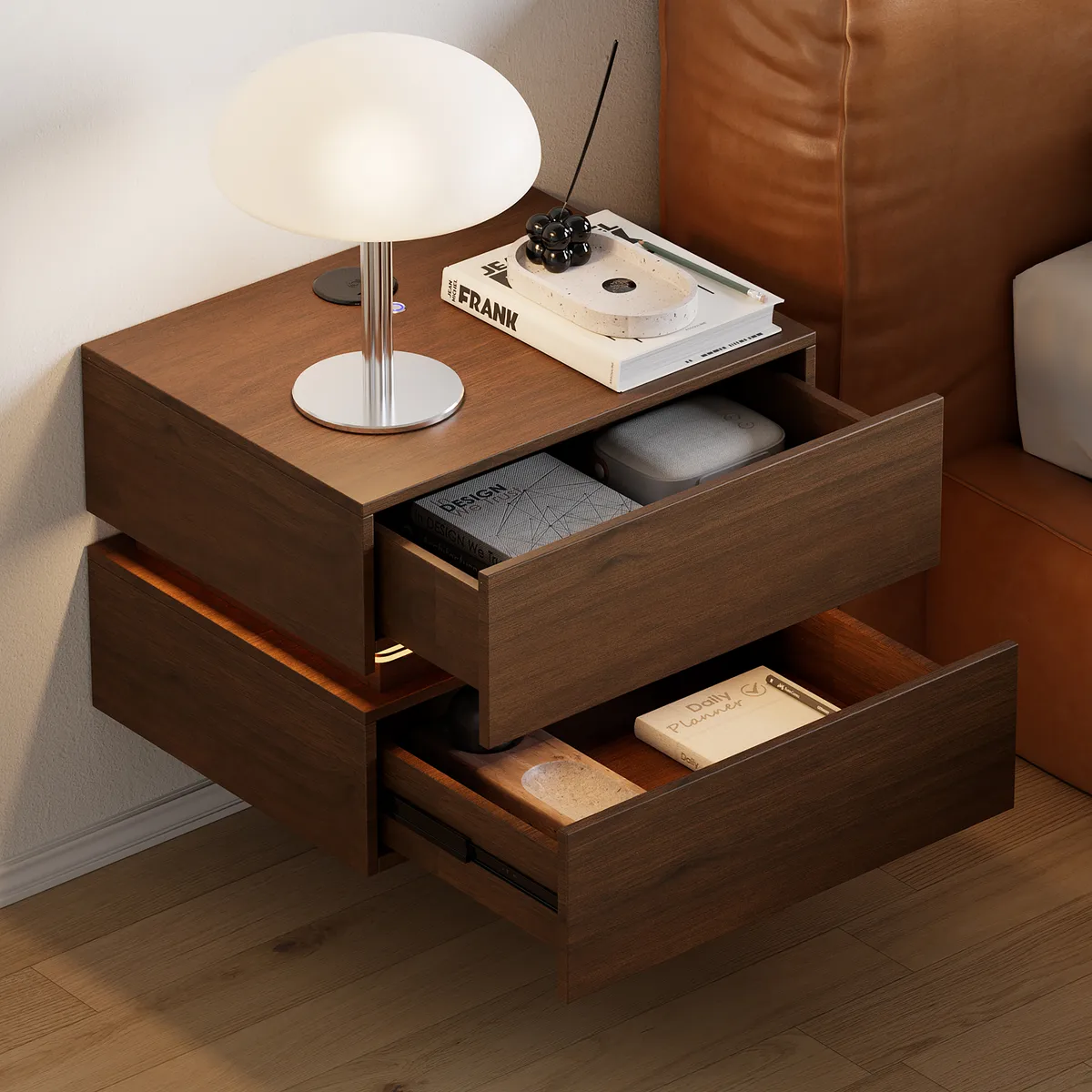 Lumio Floating Smart Nightstand with Charging Station & Light — image 10