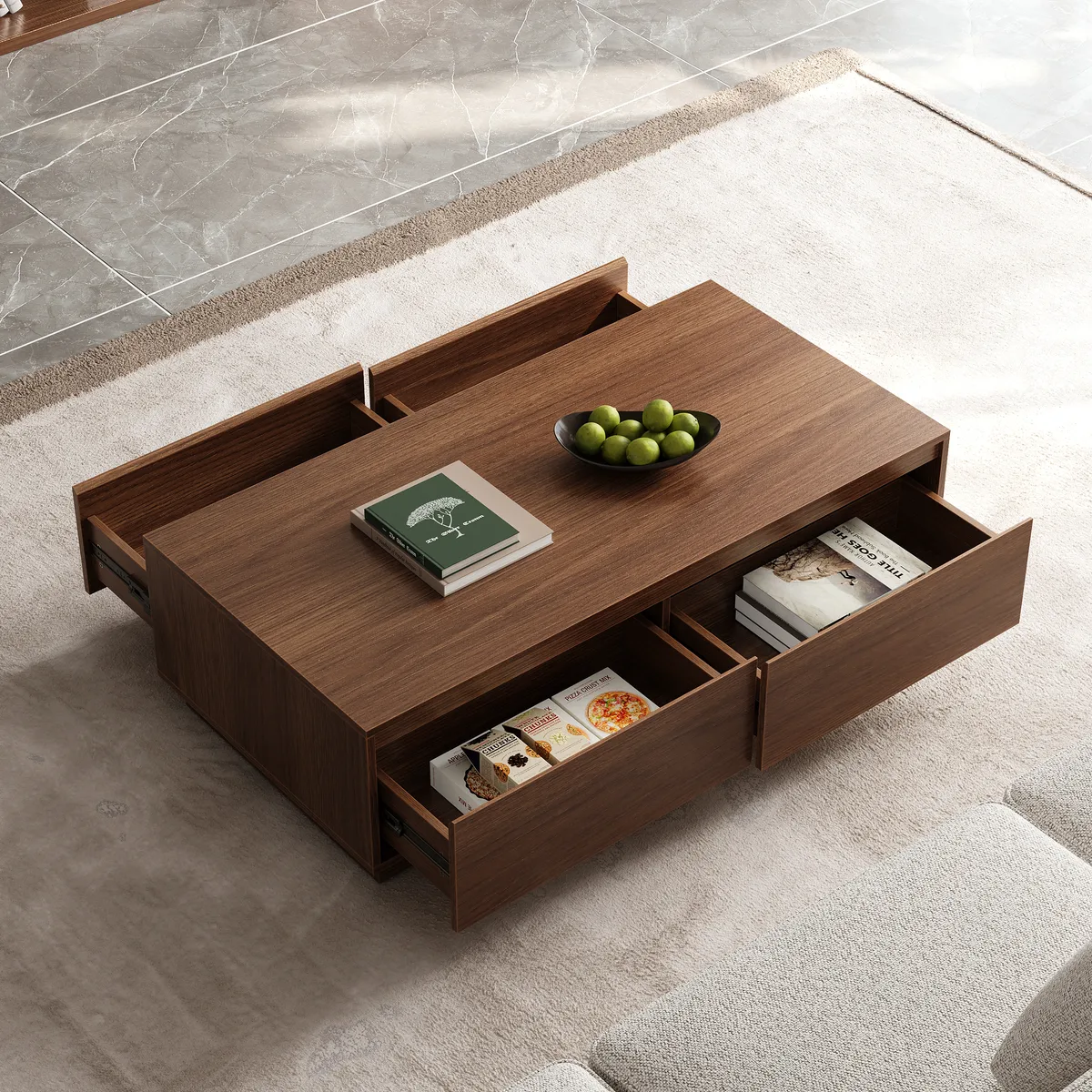 Fero Mid Century Extendable TV Stand & Block Coffee Table Set — image 9