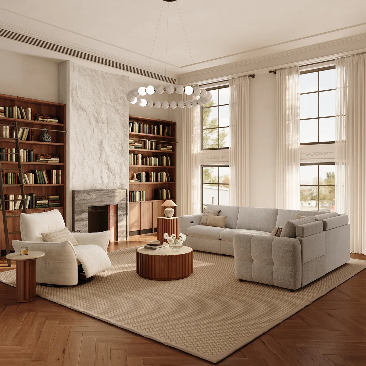 Glidio Chenille Power Reclining Sofa with Adjustable Headrests — image 5