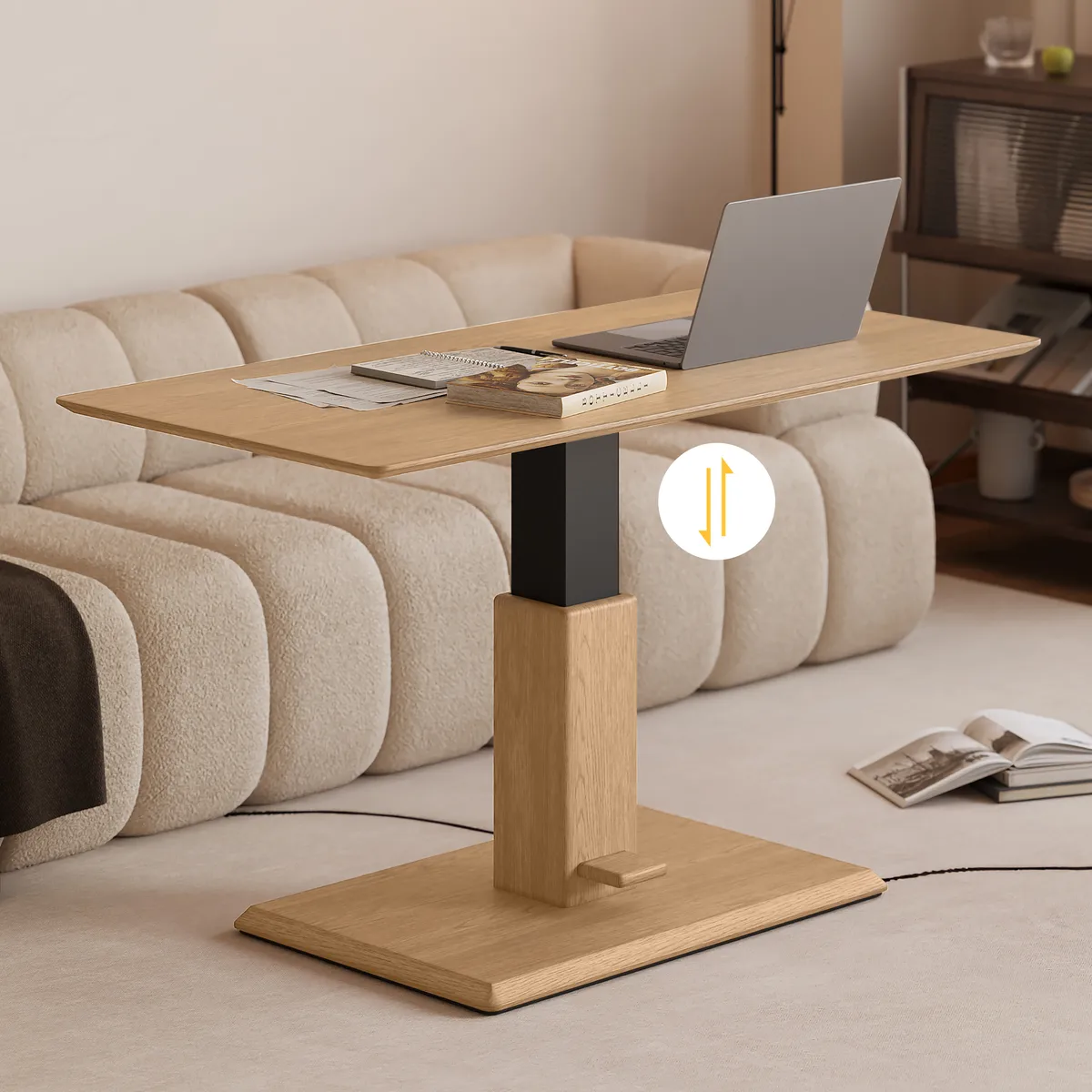 47" Black Lift-Top Height-Adjustable Coffee Table — image 13