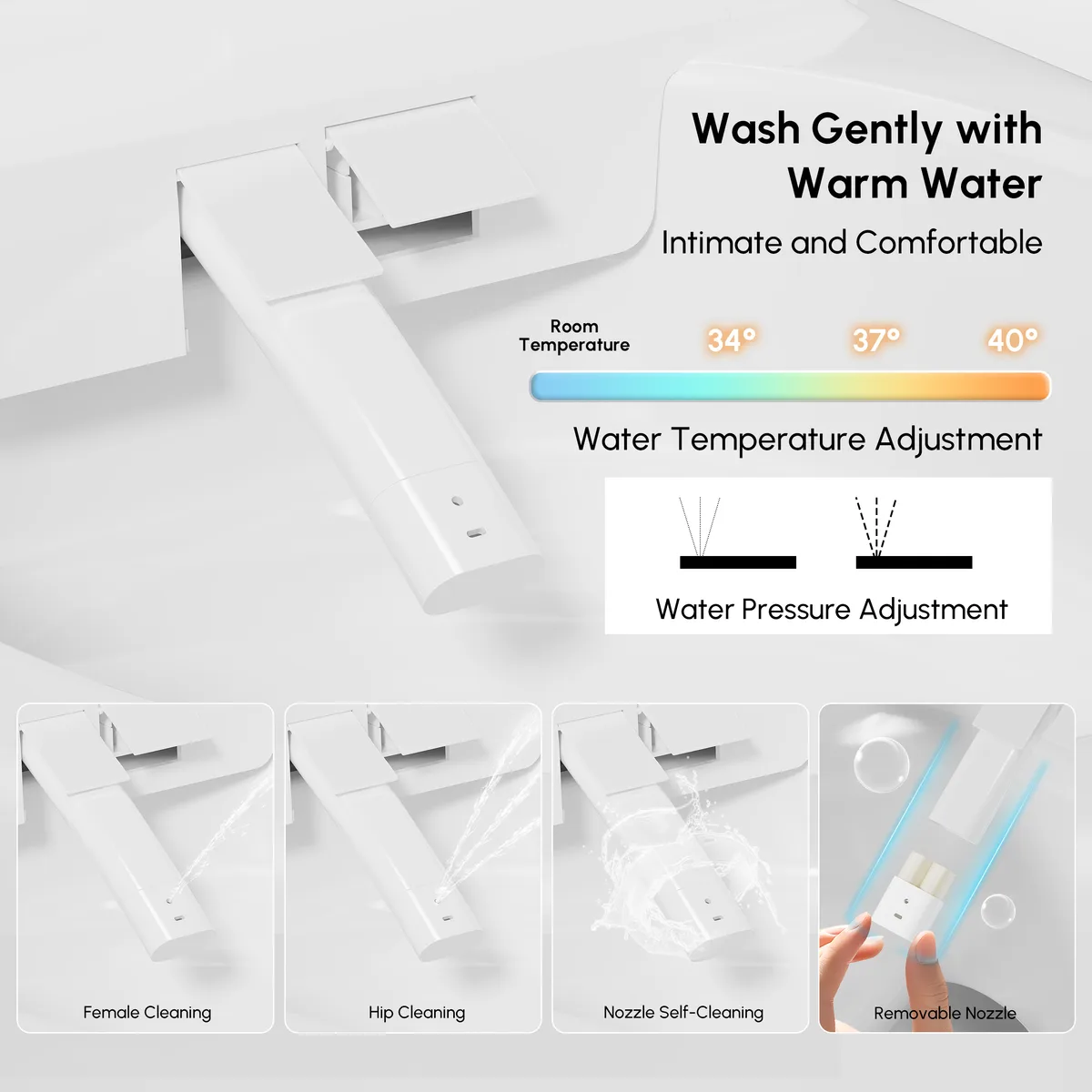 Fitro H3 Wall-Mounted Smart Bidet Toilet with Built-In Tank, Foam Shield, cUPC & ETL — image 10