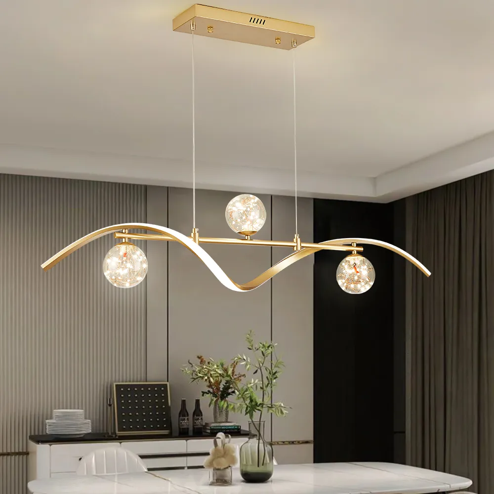 Set Of Two 4-Light LED Linear Dimmable Kitchen Island Lighting — image 6