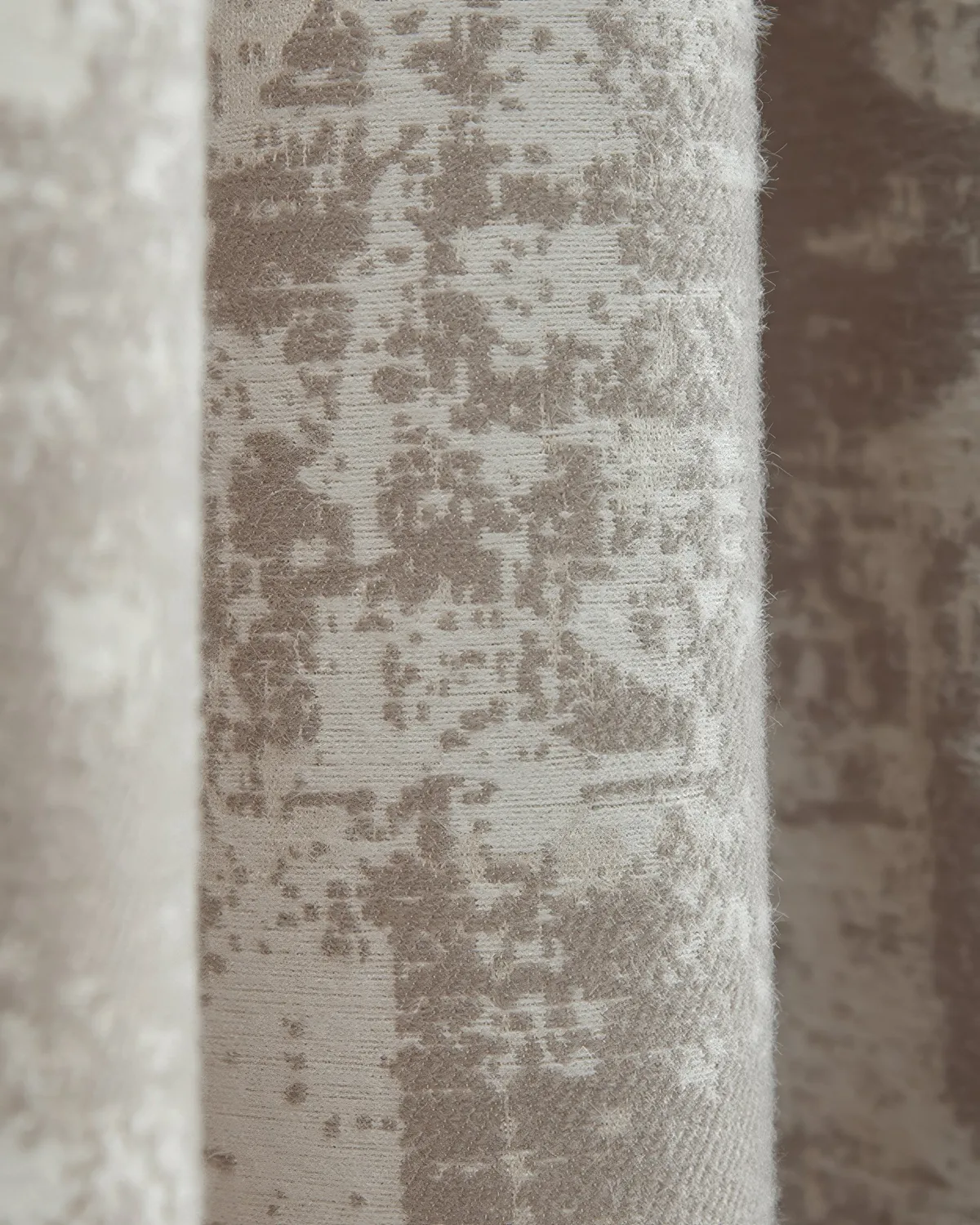 Mist 35 x 107 Inch Double French Pinch Pleat Ash Patterned Curtain — image 2