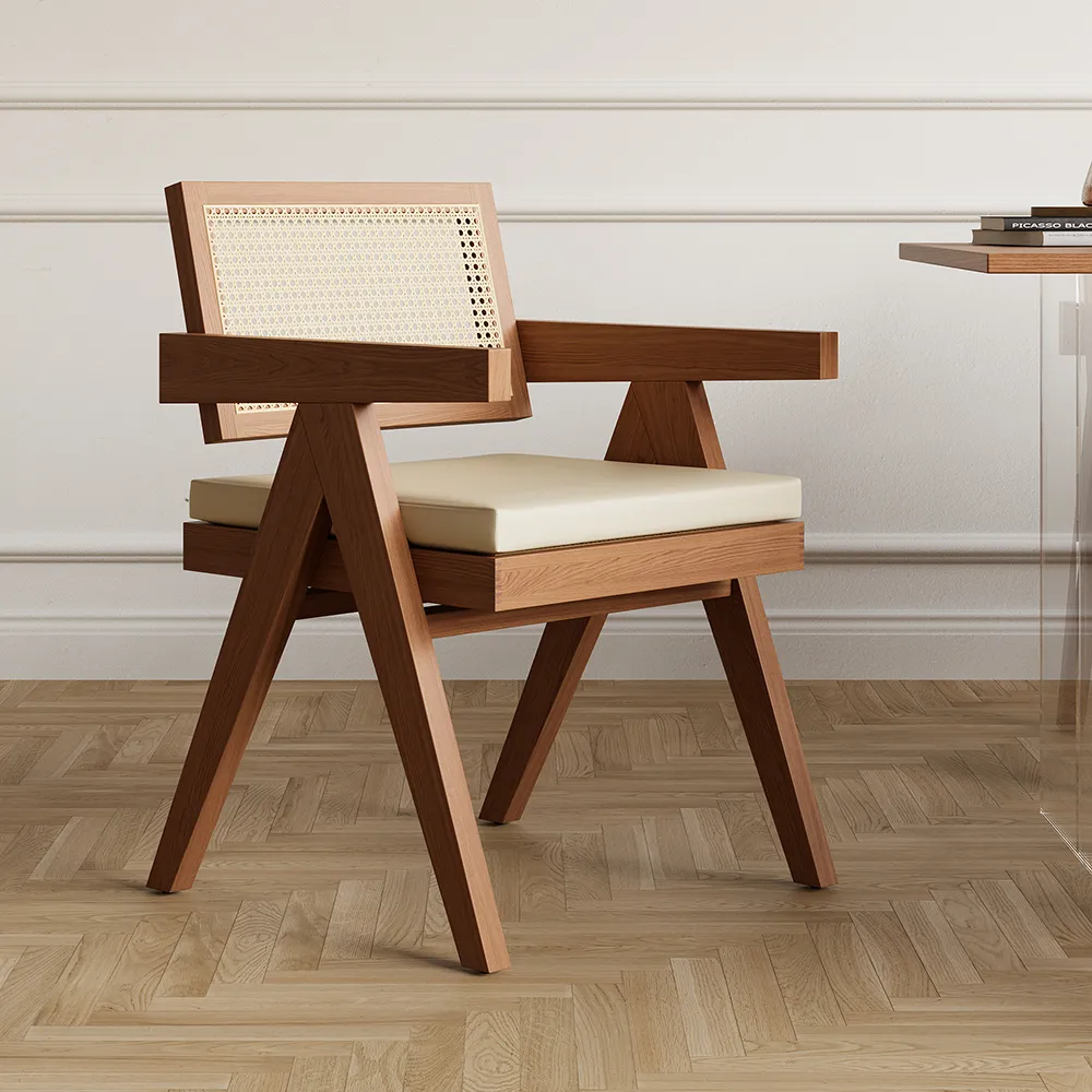 Archic Rattan Dining Chairs with Solid Wood Frame Japandi — image 16
