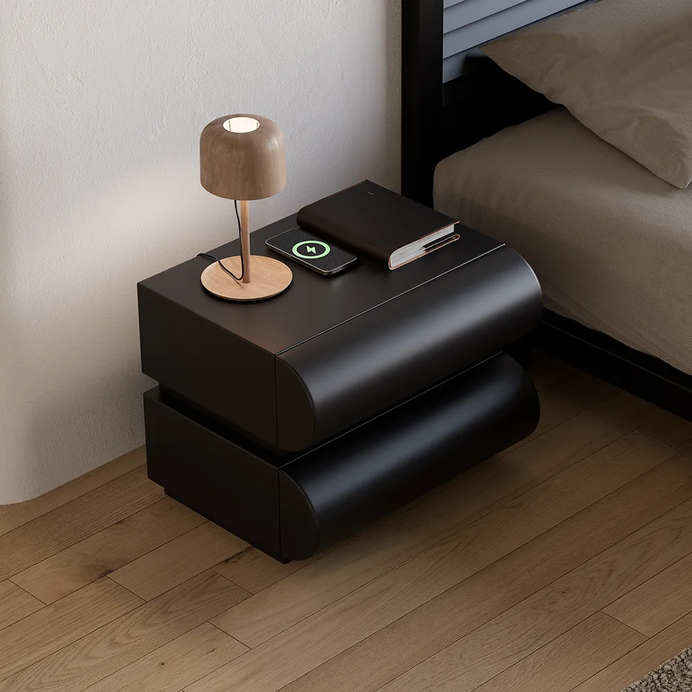 Bedroom Dresser & Nightstands Set Leather — image 5