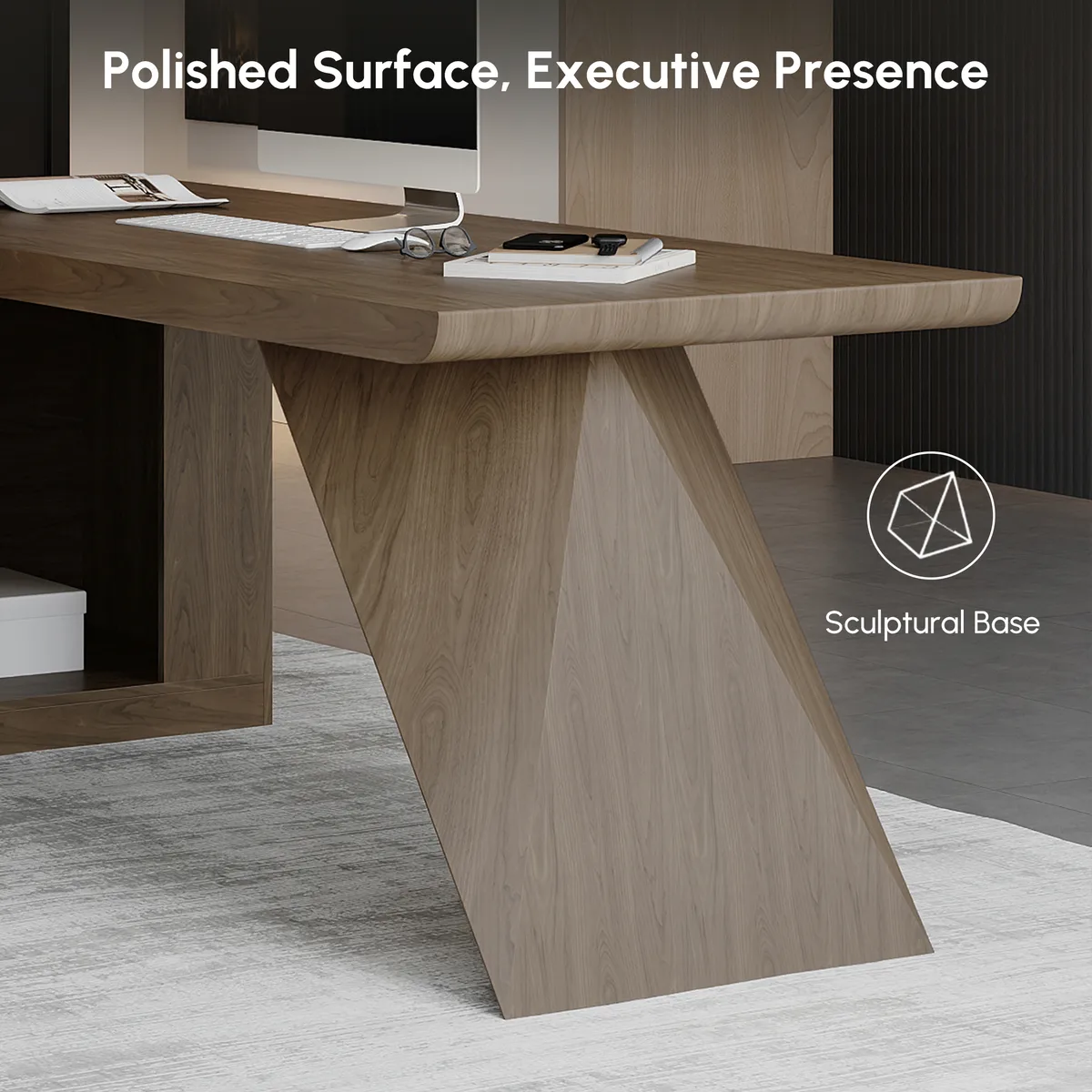 Modern 71" L-Shaped Whitewash Executive Desk with Storage, Left Hand — image 28
