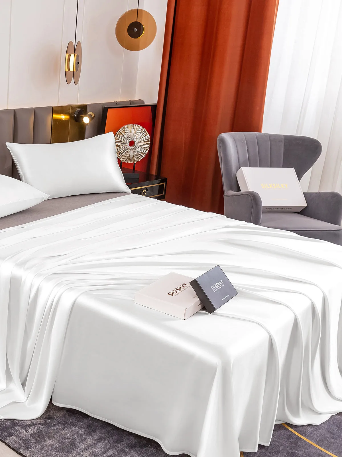 19Momme 3Pcs Silk Set Flat Sheet+2x Pillowcases — image 4