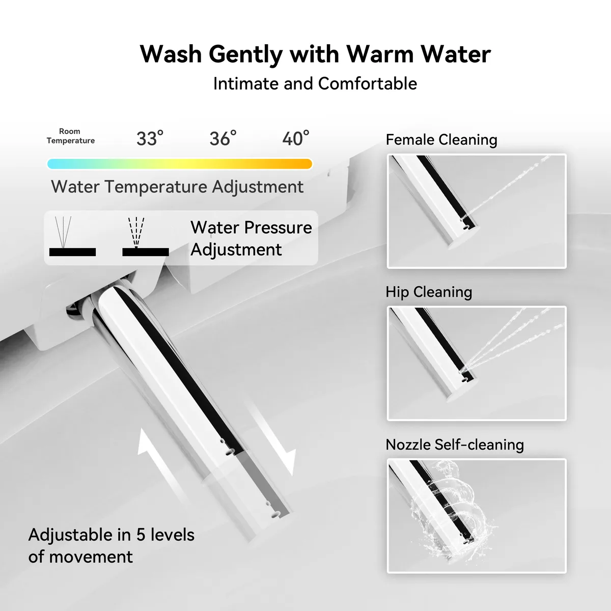 Hynova AX1 Automatic Zero Water Pressure Smart Bidet Toilet — image 6