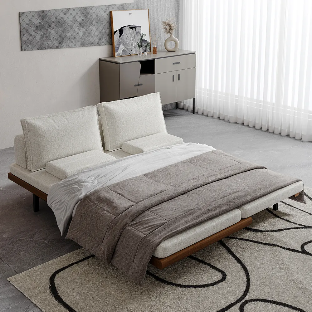 Full Size Daybed Futon Bed Cotton & Linen Convertible Sofa Bed