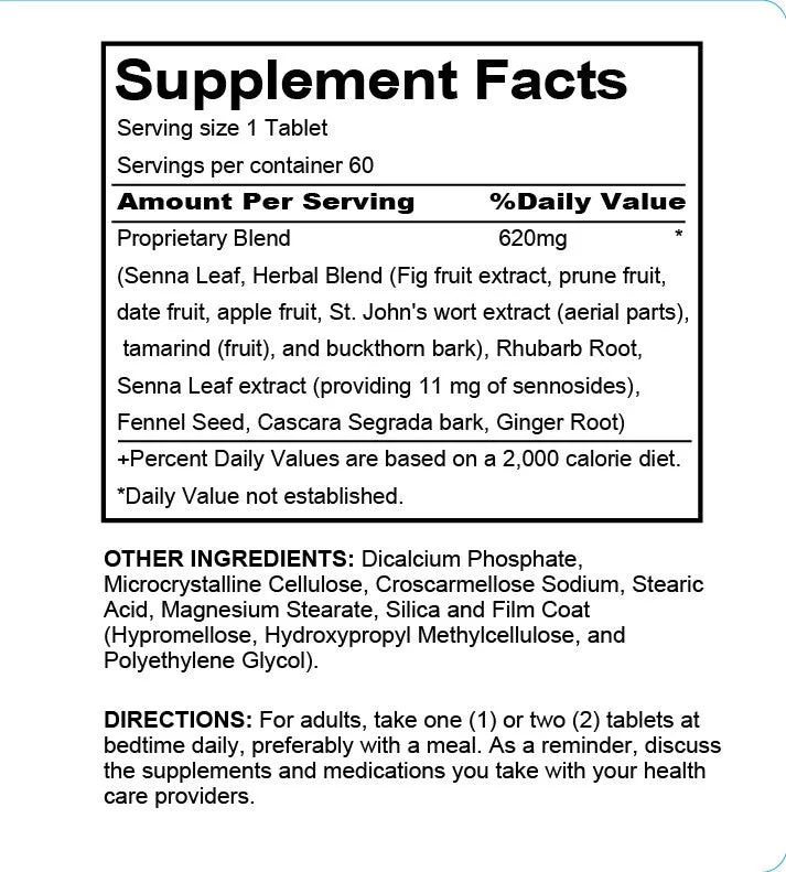 Senna Complex Tablet - Lemon & Green Tea (Bowel Health, Cleansing & Regularity), USA, FDA, GMP, NPAC-709.25mg, 60 Tablets — image 4