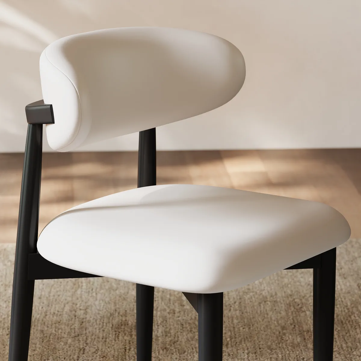 Modern PU Leather Dining Chair with Rubber Wood Legs — image 29
