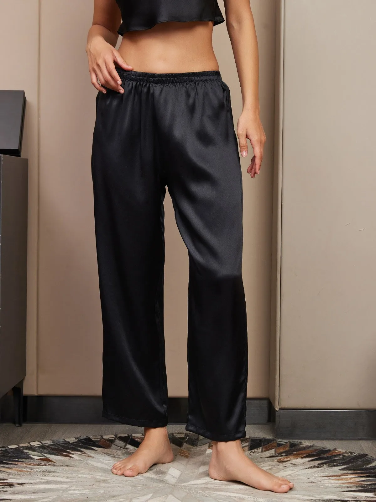 100% Mulberry Silk Classic Women's Sleep Pants — image 3