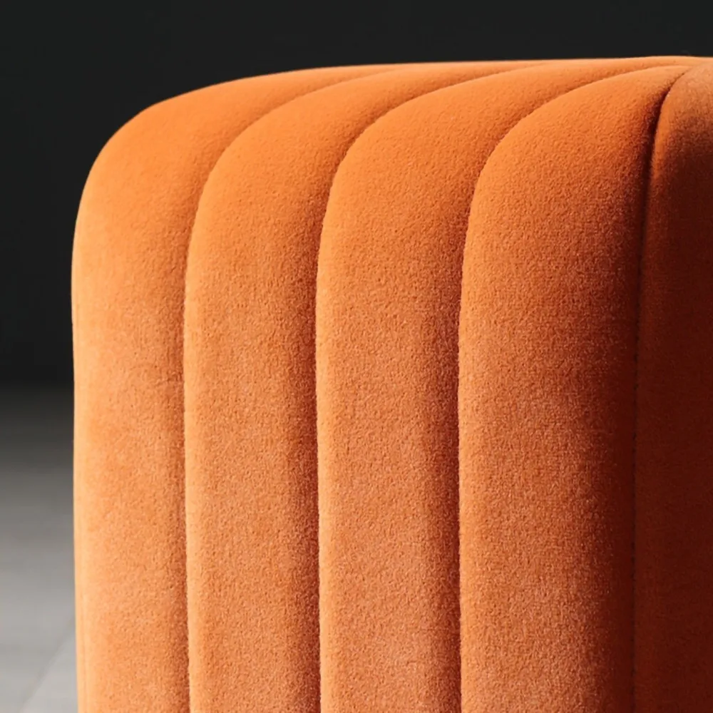 18.5" Wide Velvet Pouf Ottoman Hexagonal Ottoman — image 5