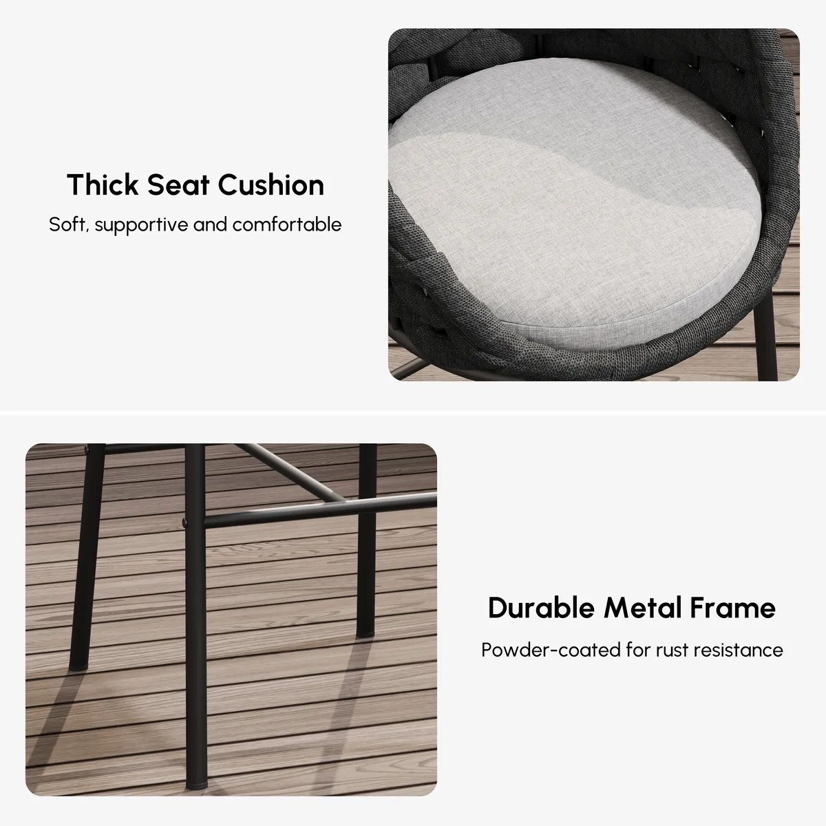 7-Piece Outdoor Sintered Stone & Aluminum Bar Dining Set with 6 Bar Stools — image 7