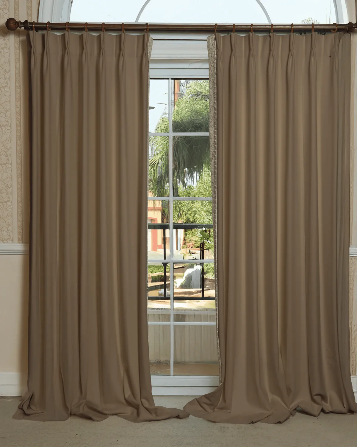 Zane Textured Custom Curtain with Trim — image 2