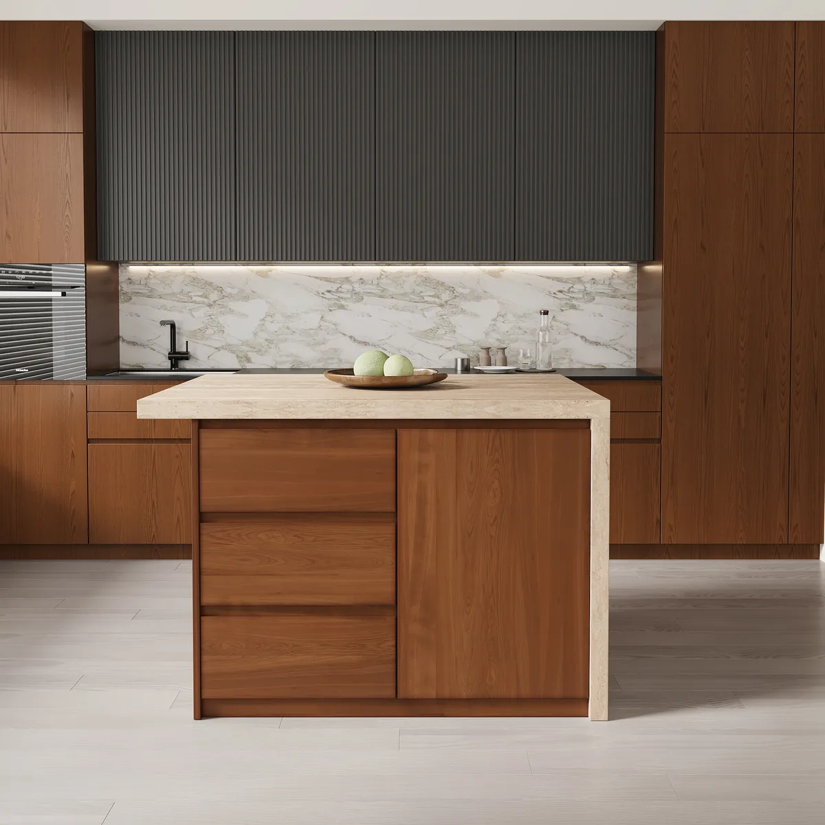 72" Modern Kitchen Island Laminate & 4 Counter Stools Set Storage Cabinet — image 26