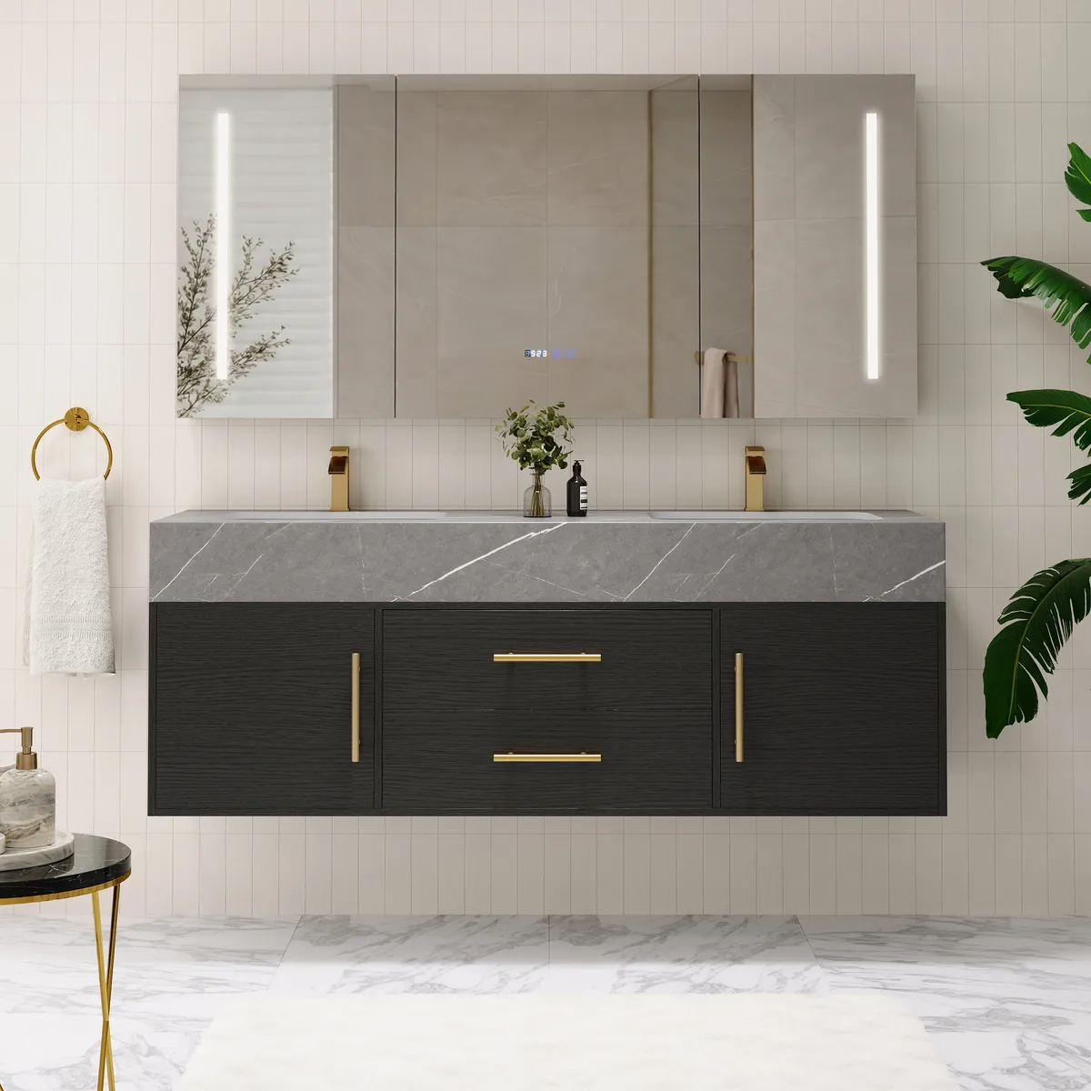 59" LED Bathroom Medicine Cabinet — image 14