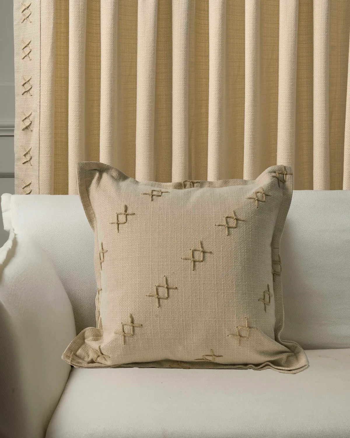 Arden Textured Yarn Stitched Throw Pillowcase