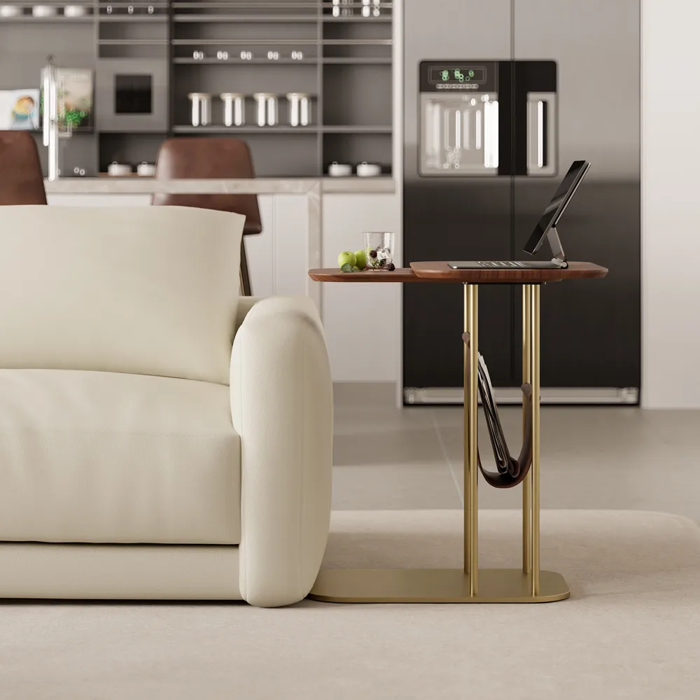 Modern Small C Shaped Rotating Side Table — image 16