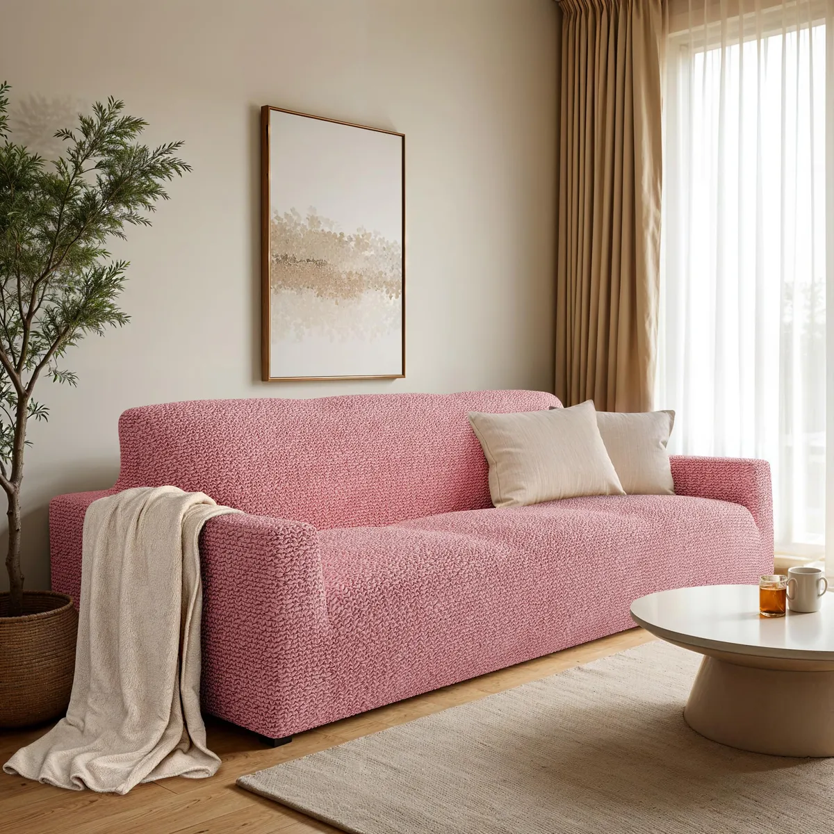 Sofa Slipcovers - 1-Piece Furniture Protector - Form Fit, Machine Washable -MicrofibraCollection — image 12
