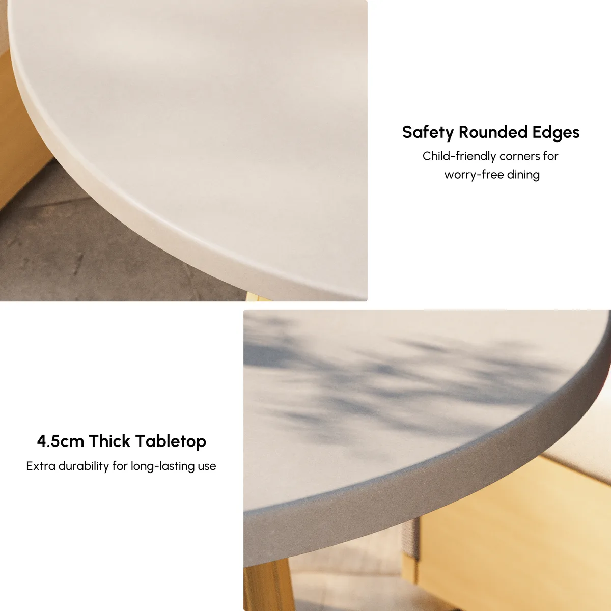 48" Concrete & Aluminum Coastal Style Outdoor Dining Table — image 6