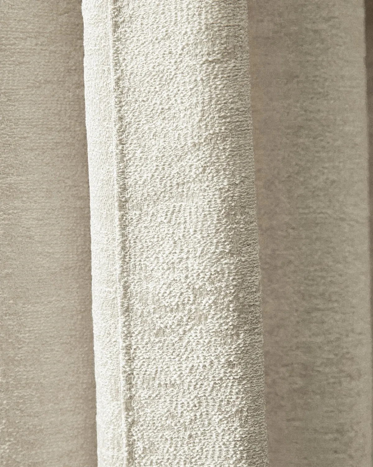 Ambient 35 x 107 Inch Triple French Pinch Pleat Cream Linen Jacquard Curtain — image 4