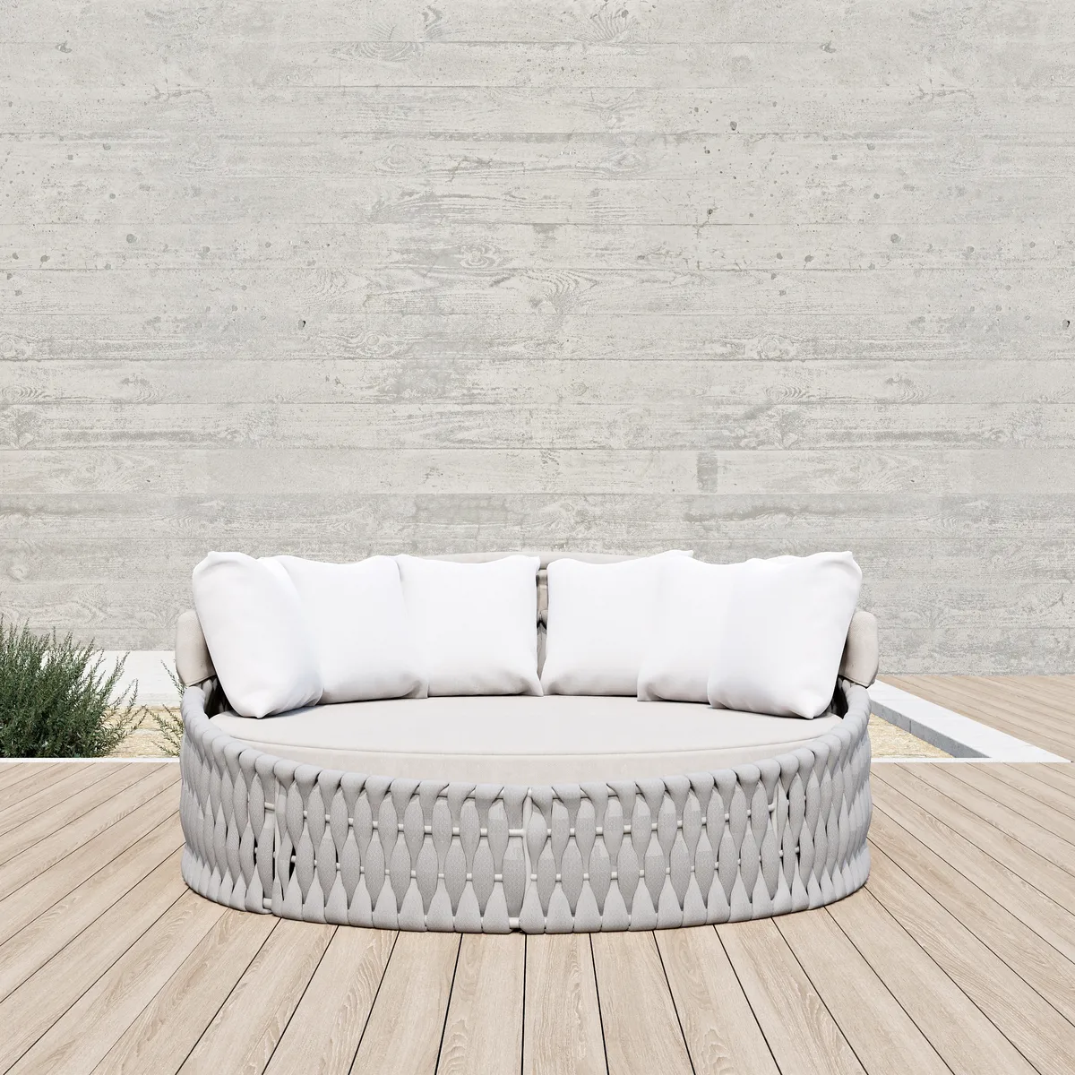 Cocaro Round Garden Polyrattan Sun Island with Roof and Weatherproof Cover — image 23