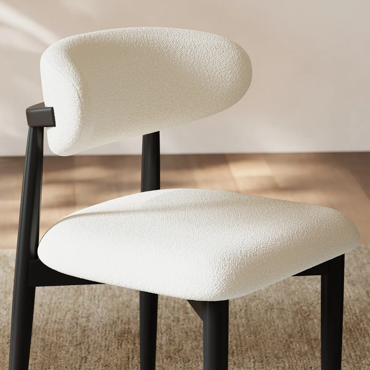 Modern PU Leather Dining Chair with Rubber Wood Legs — image 10