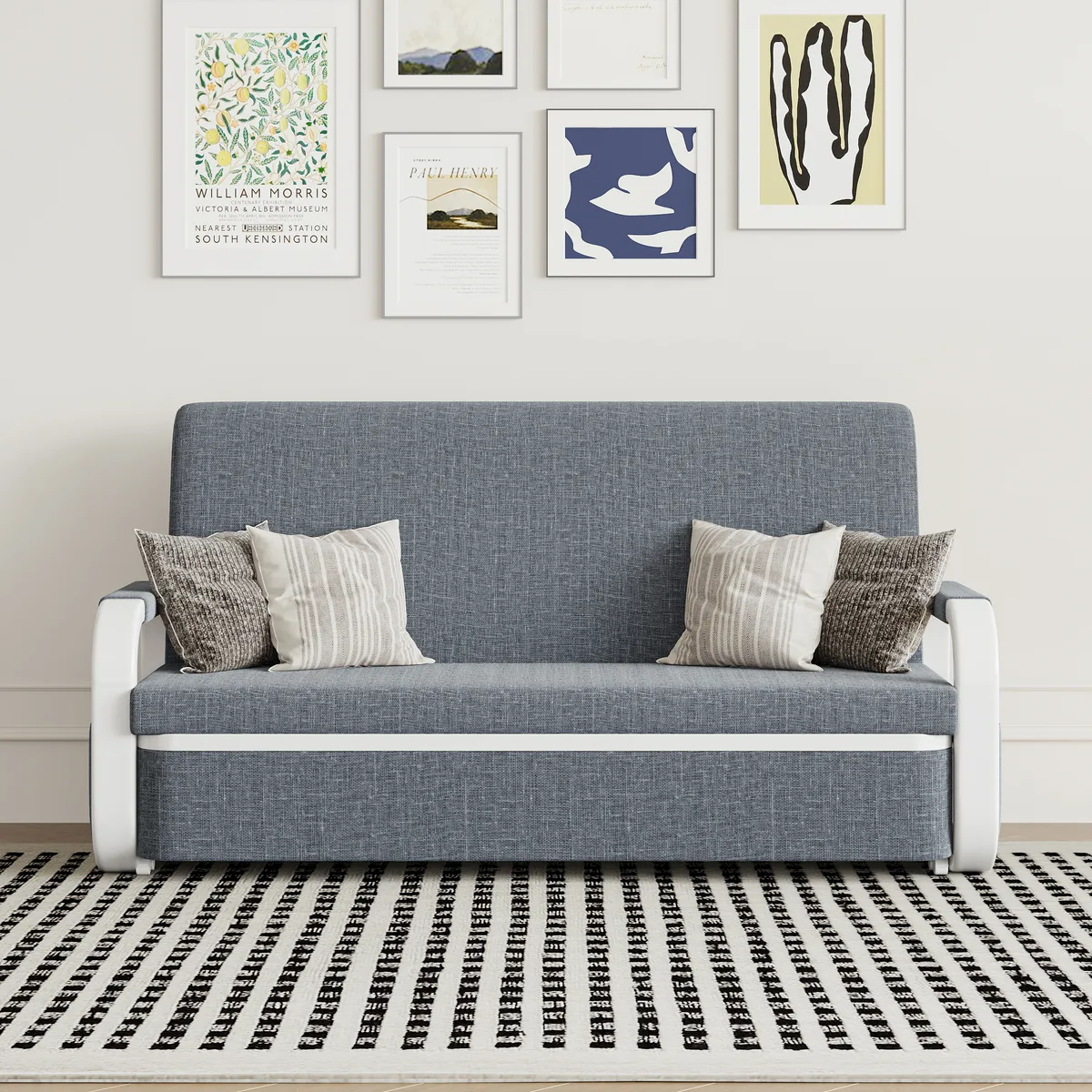 Deep Gray Queen Size Daybed with Storage & Trundle — image 2