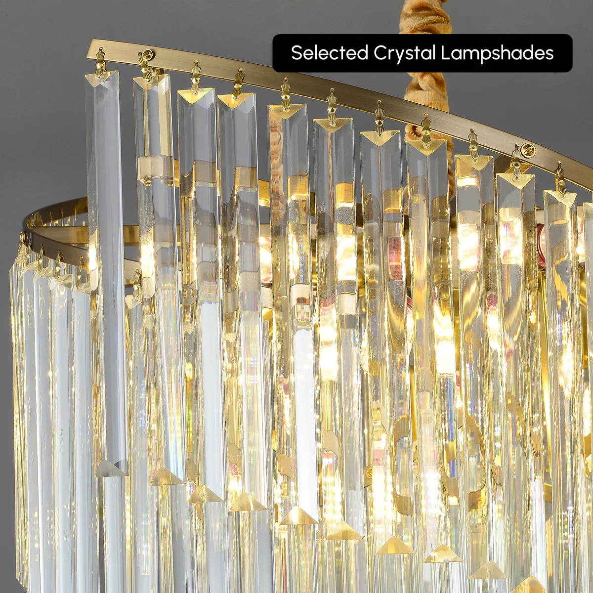 Spiral Art Modern 10-light Crystal Chandelier with Adjustable Chain — image 9