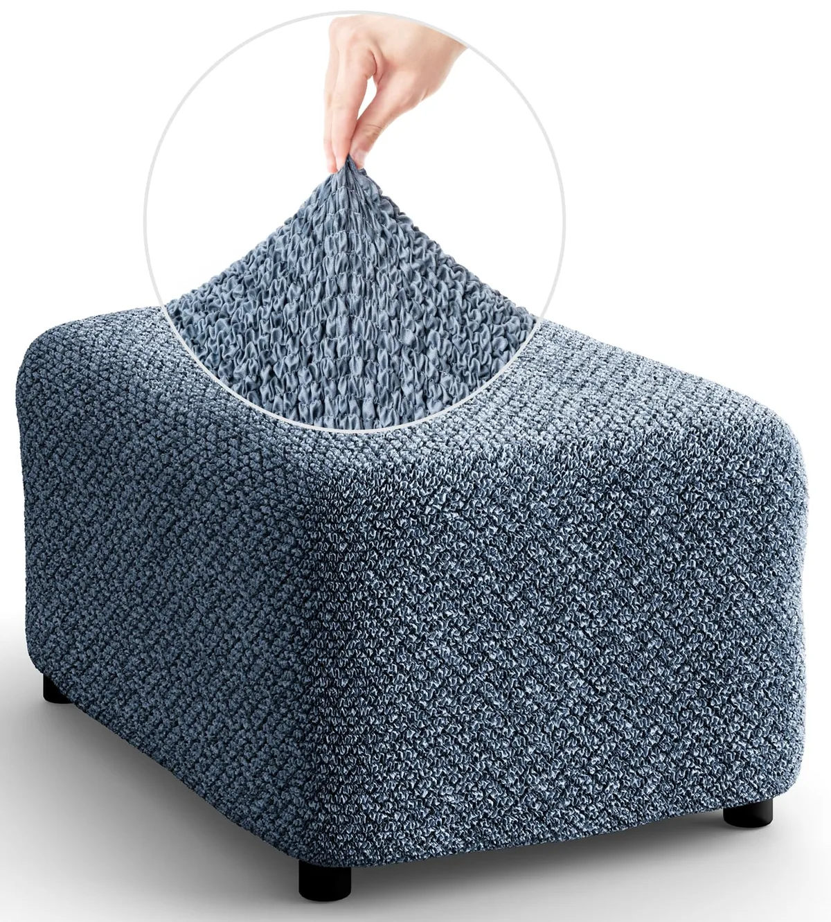 Ottoman Slipcovers - 1-Piece Furniture Protector - Form Fit, Machine Washable -Microfibra PrintedCollection - Venezia — image 3