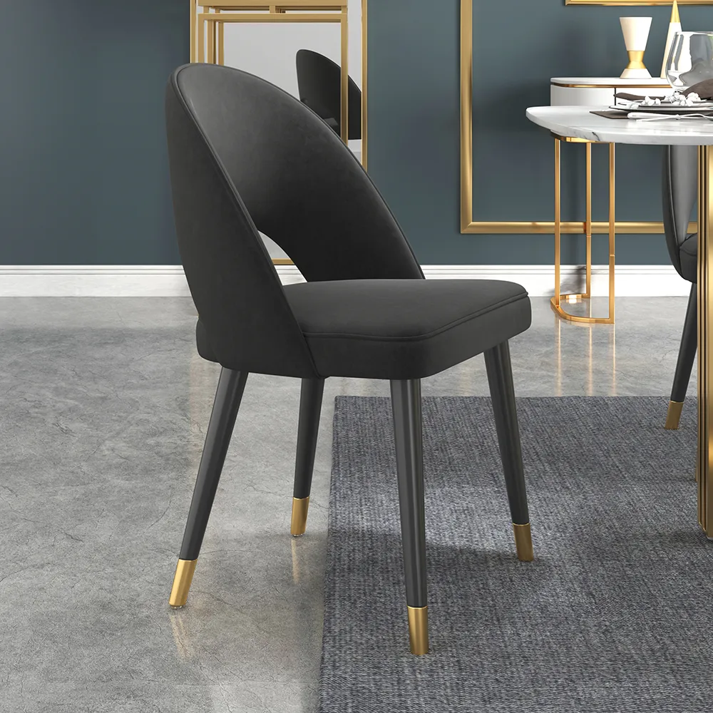 4-Pieces Modern Dining Chairs Cotton and Linen Upholstery — image 10